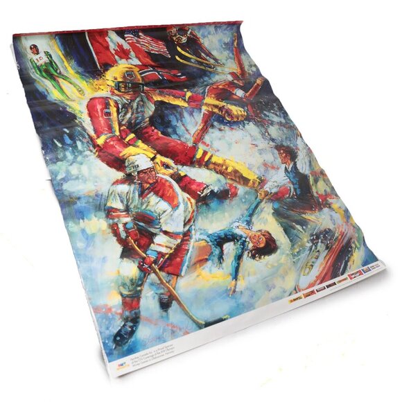 Vintage 1993 XVII Olympic Winter Games Psoter Hershey Stewart Sherwood Artist - Picture 4 of 7